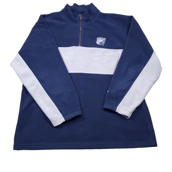 Starter Men's Penn State Fleece Quarter Zip Jacket Size Large Nittany Lions Blue - Picture 1 of 11